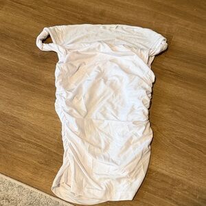 Zara White Ruched Top